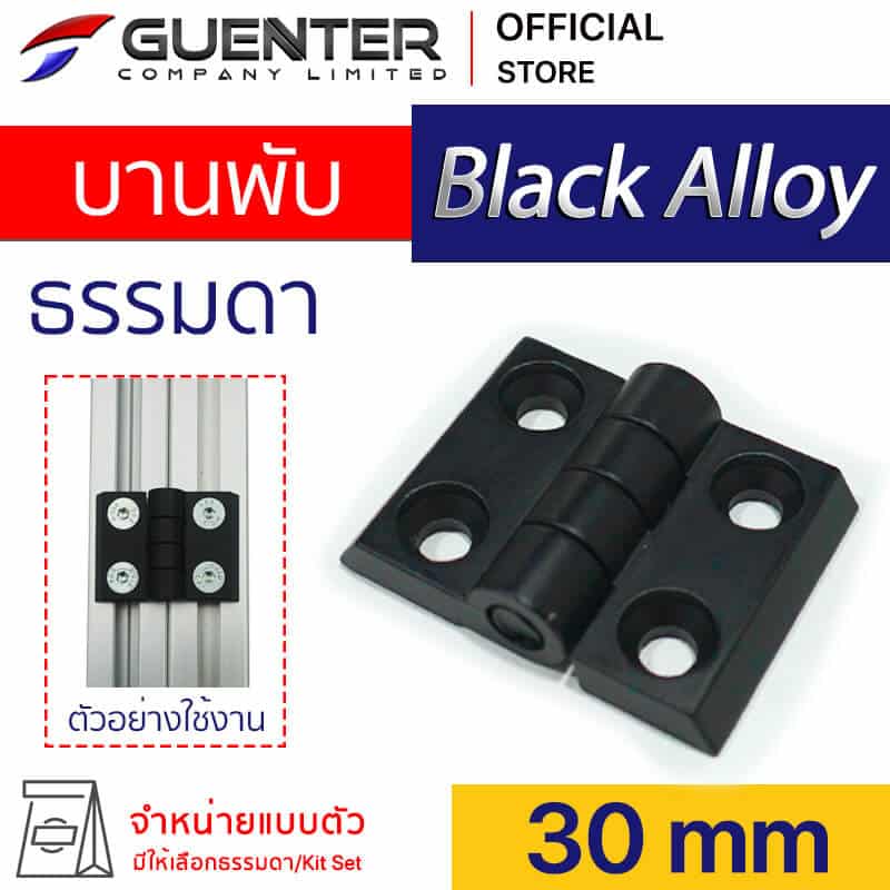 บานพับอัลลอยสีดำ 30