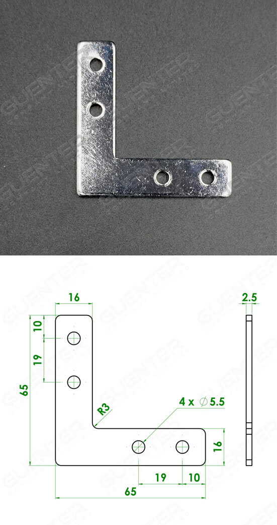 L Plate Bracket 20 mm