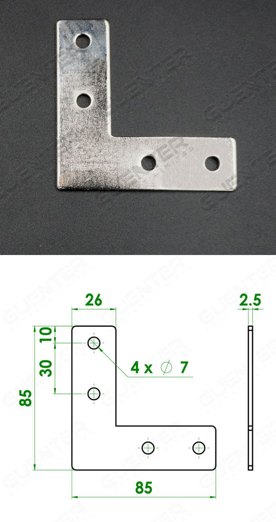 L Plate Bracket 30 mm