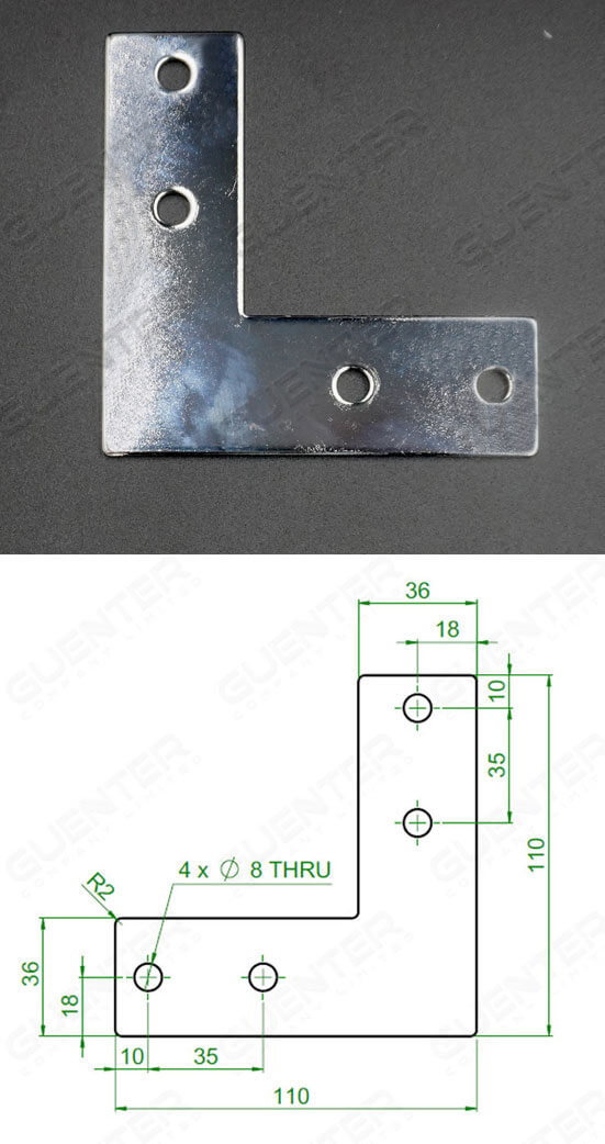L Plate Bracket 40 mm
