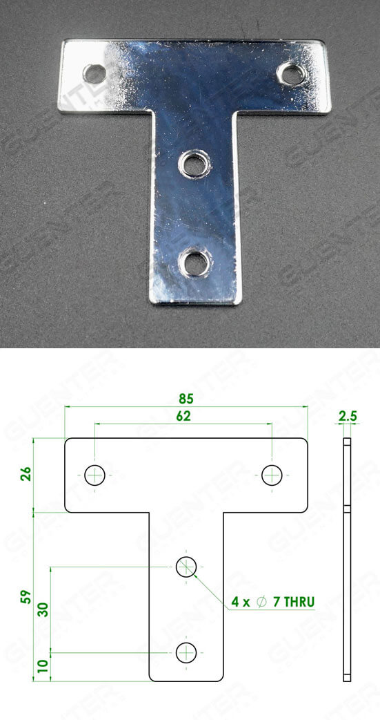 T Plate Bracket 30 mm