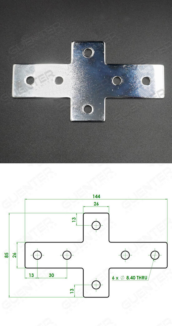 Bracket X Plate 40 mm