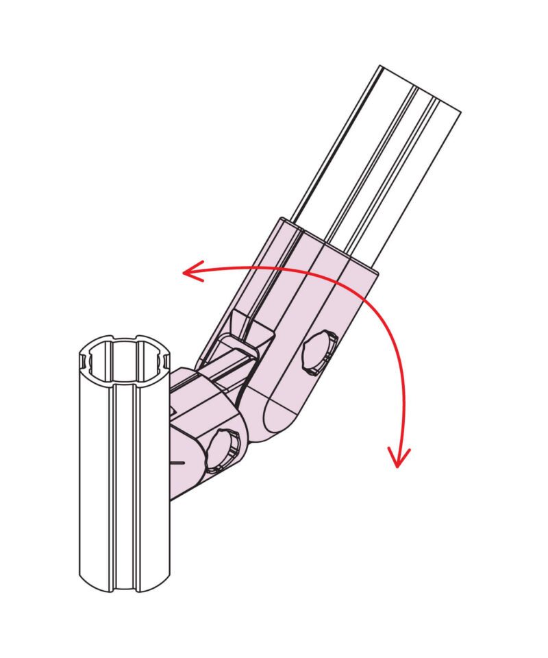 Link Connector S V ตัวเชื่อมต่อปรับองศา สำหรับ Pipe Frame 19 - Image 4