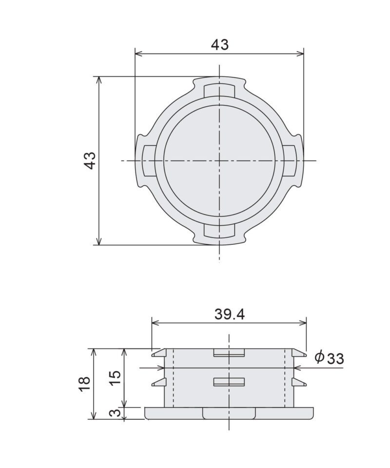 แบบ ฝาปิดปลายท่อ pipe frame 43
